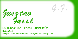 gusztav fassl business card